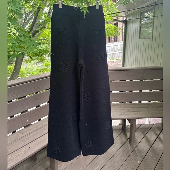 Tach Clothing Lila Pant Knit Floral Cut Outs - Picture 6 of 15